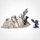 Xenos Crashed Ships 3D printed terrain view 12