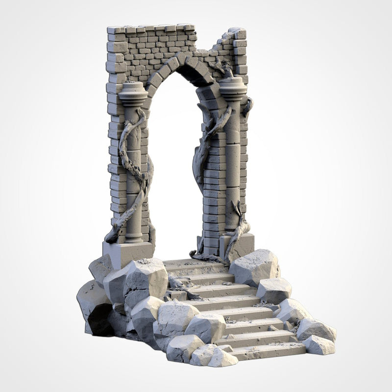 Abandoned City Ruins 3D printed terrain view 12