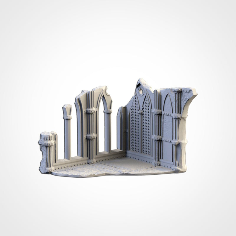 Cathedral Ruins 01 3D printed terrain view 12