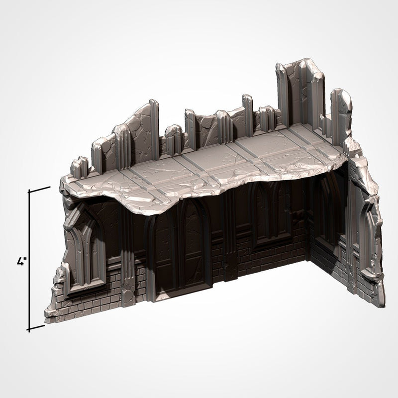 City Classic Ruins GW 10th 3D printed terrain view 12