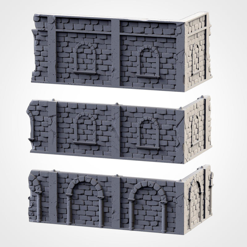 Classic Ruins WTC Set 01 3D printed terrain view 12