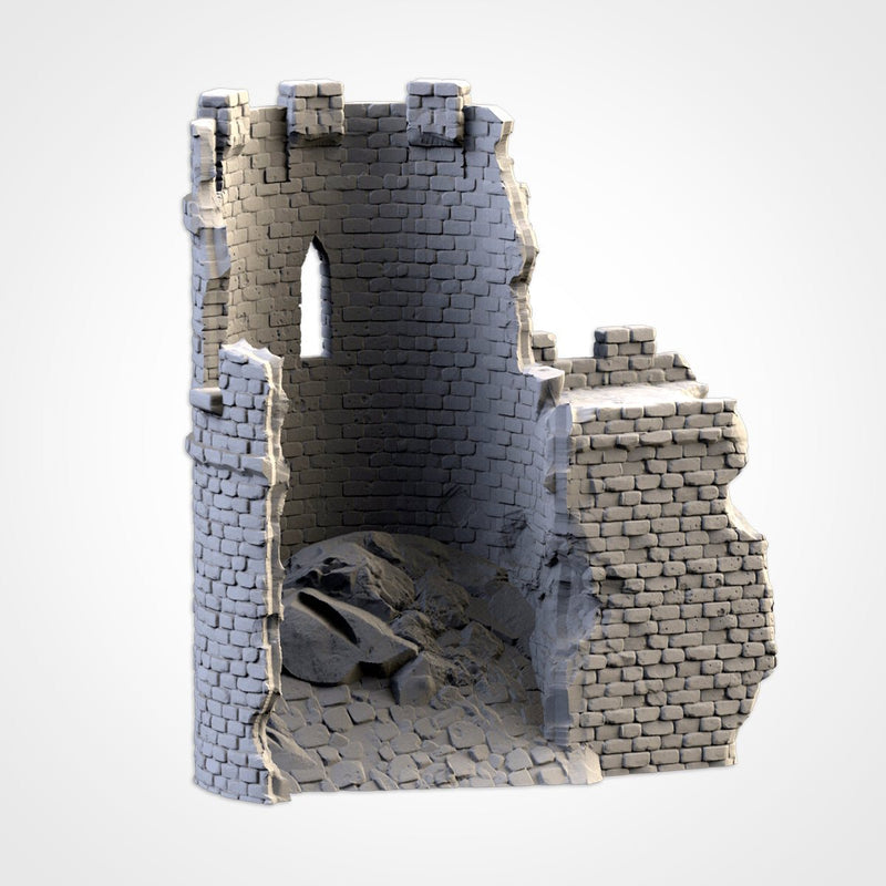Ruined Castle 3D printed terrain view 12