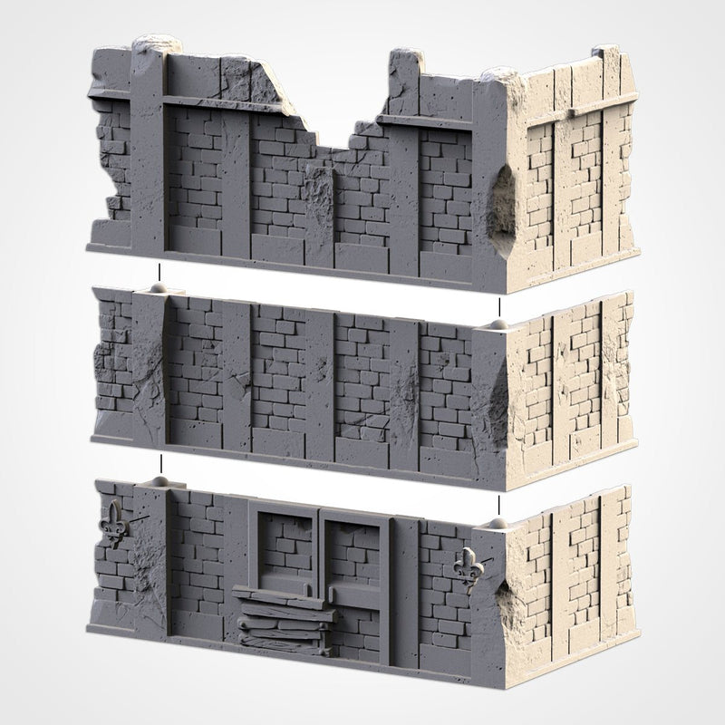 City Ruins WTC Set 01 3D printed terrain view 12