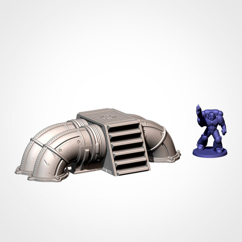 Industrial Sector 3D printed terrain view 12