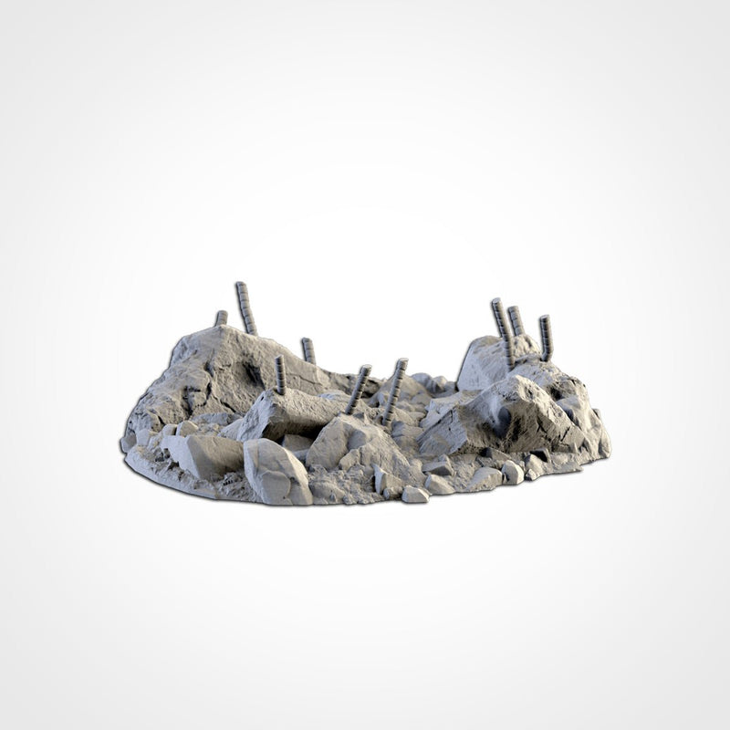 City Debris 3D printed terrain view 12