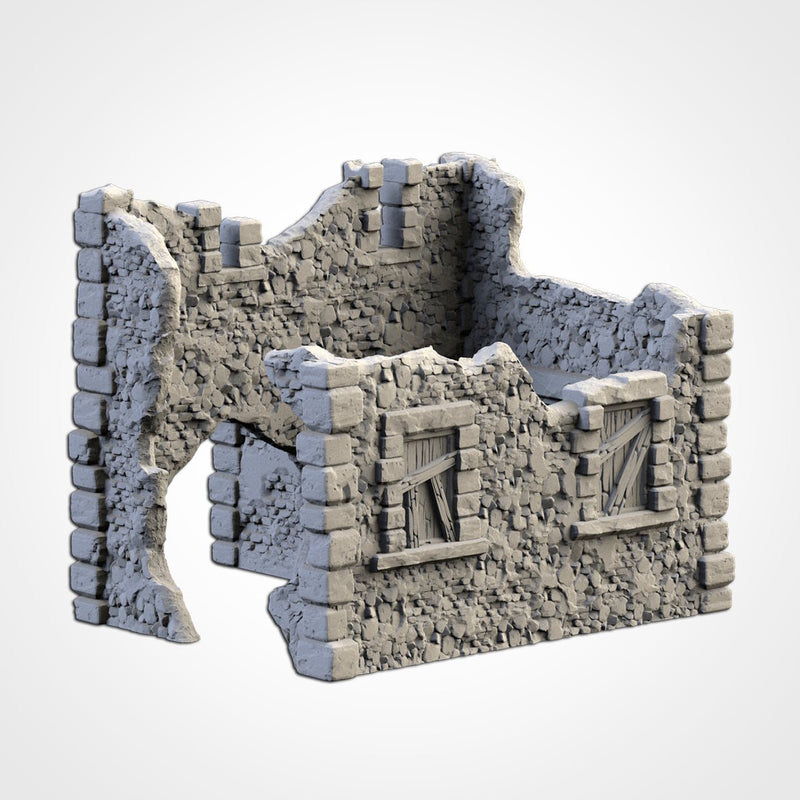 Abandoned Town 3D printed terrain view 12