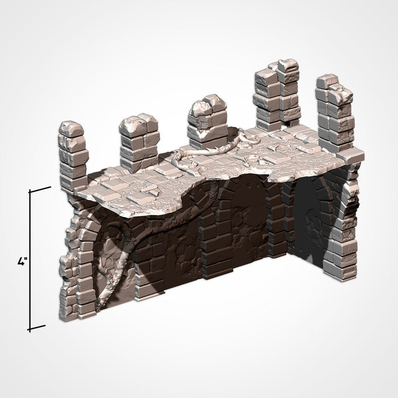 Abandoned Ruins GW 10th 3D printed terrain view 12