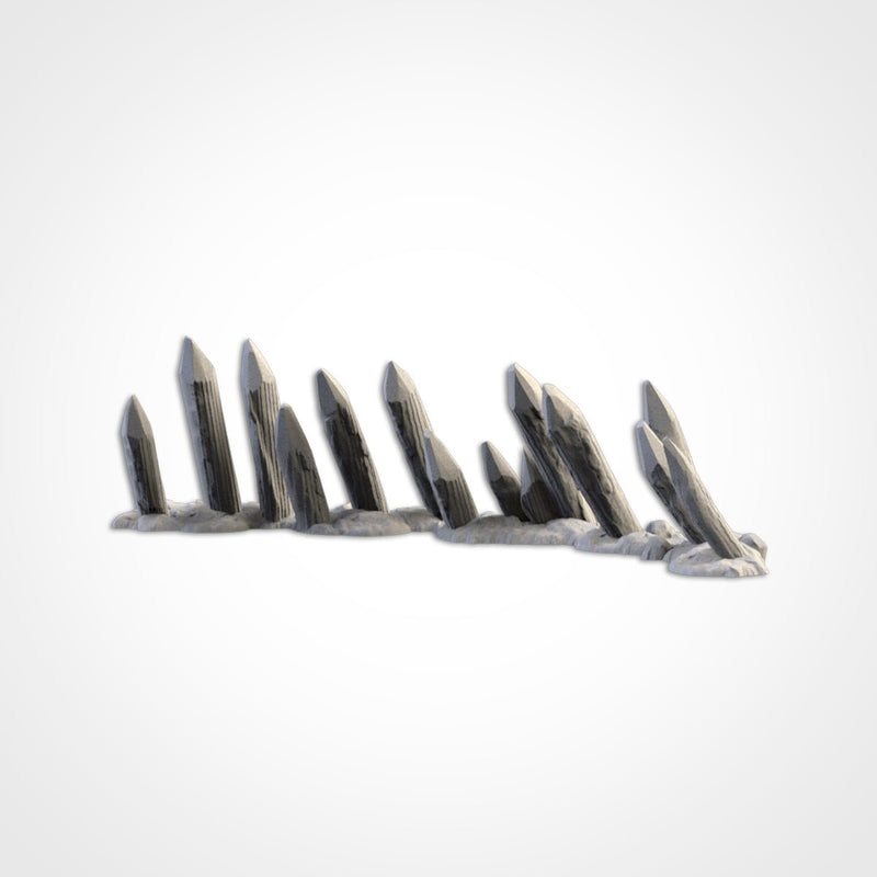 Wooden Fences & Stakes 3D printed terrain view 12