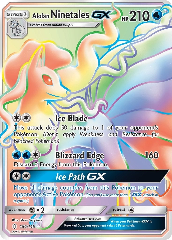 Alolan Ninetales GX (Secret) (150/145) (SM - Guardians Rising)