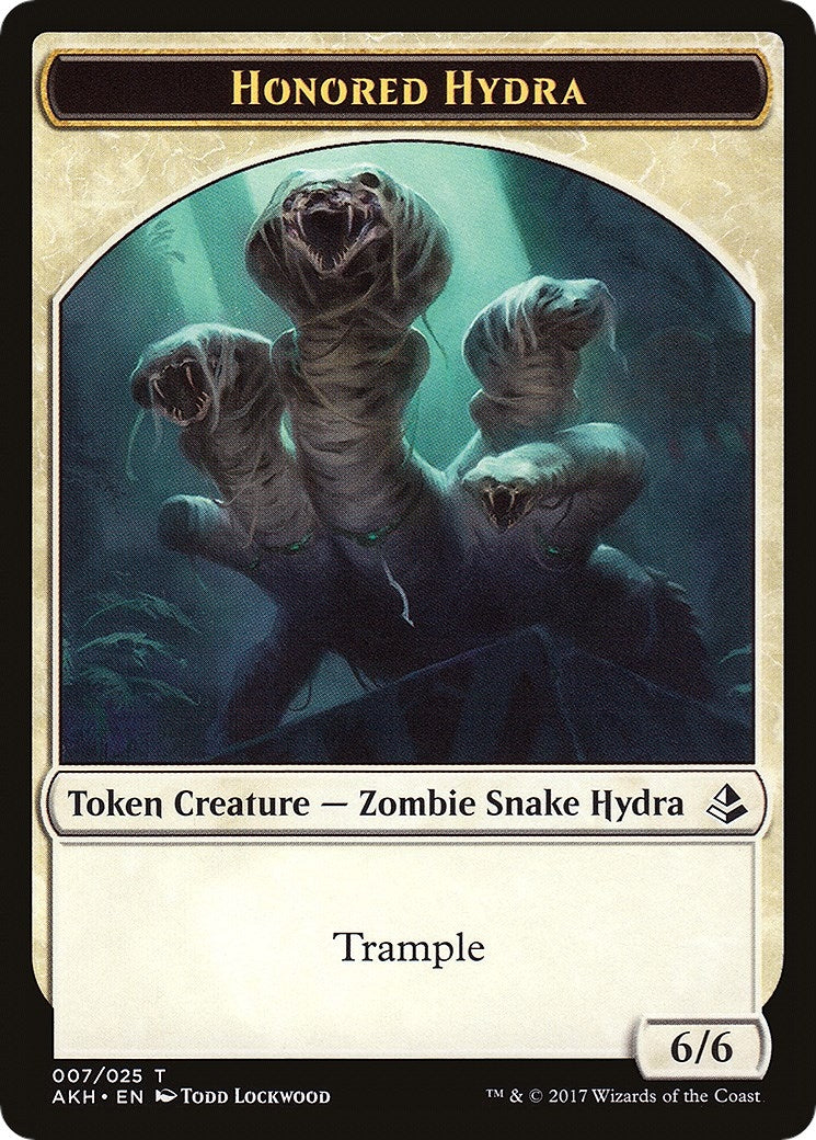 Honored Hydra Warrior Double Sided Token (7 // 17) [AKH]