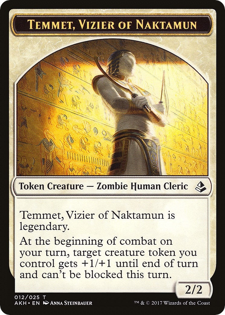Temmet Vizier of Naktamun Zombie Double Sided Token (12 // 20) [AKH]