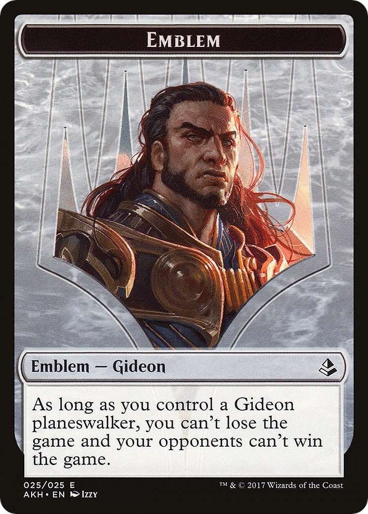 Emblem Gideon of the Trials Zombie Double Sided Token (25 // 20) [AKH]