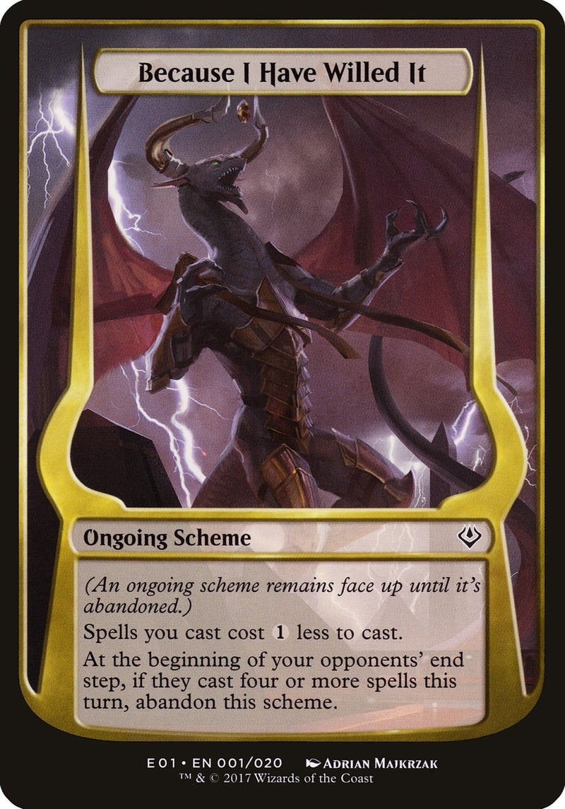 Because I Have Willed It Archenemy Nicol Bolas (1) [OVER]