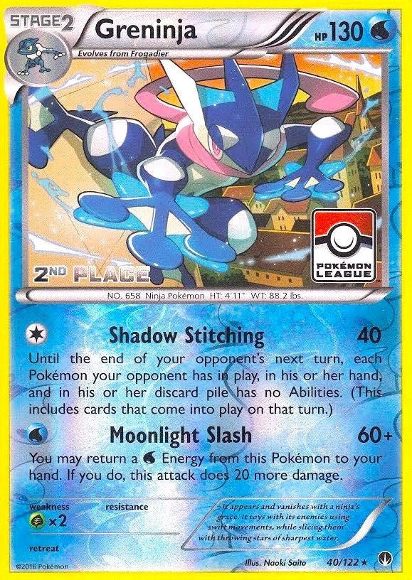 Greninja 40 122 League 2nd Place (040/122) [PR]
