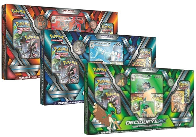 Premium Collection Set of 3 Decidueye GX Primarina GX and Incineroar GX [SM02]