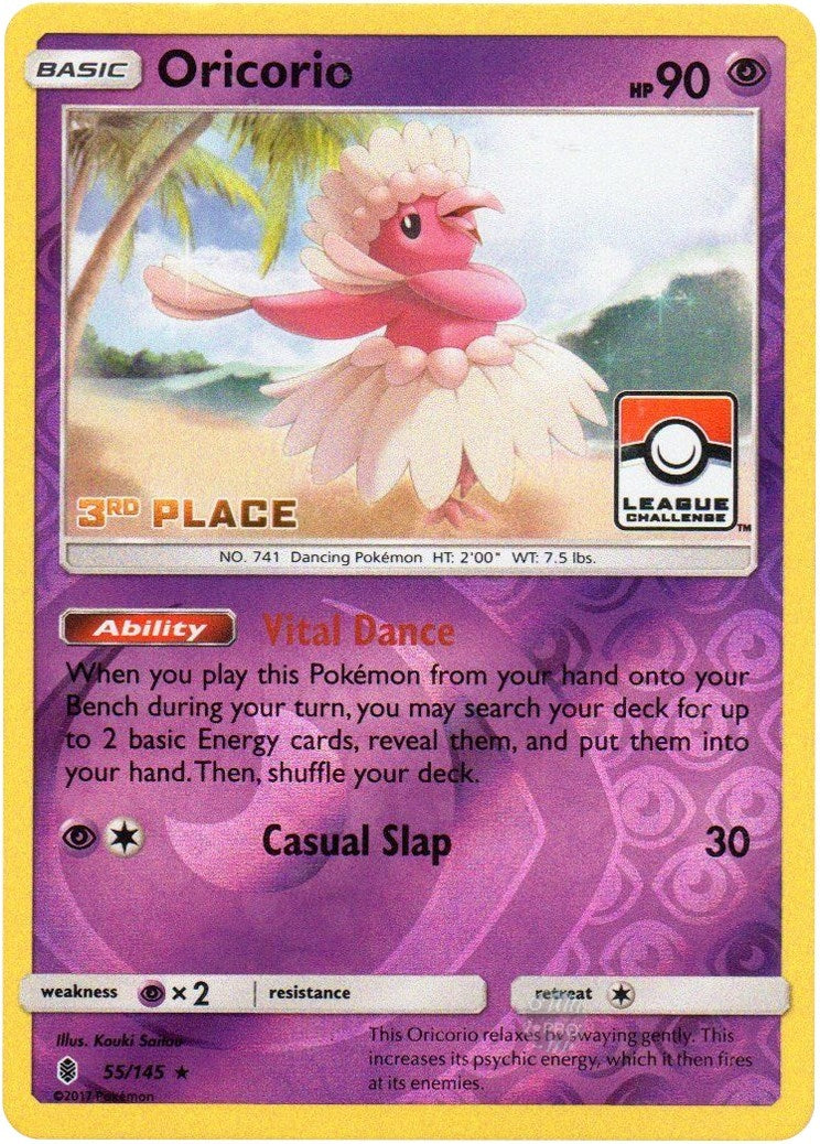 Oricorio 55 145 League Challenge 3rd Place (055/145) [PR]