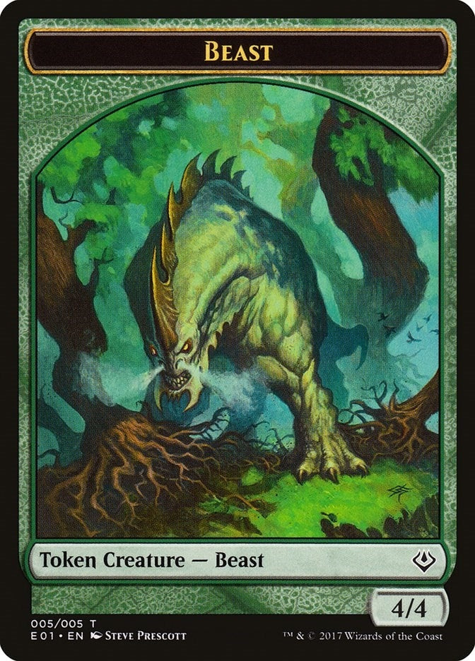Beast 005 Soldier Double sided Token (5 // 1) [AC2]