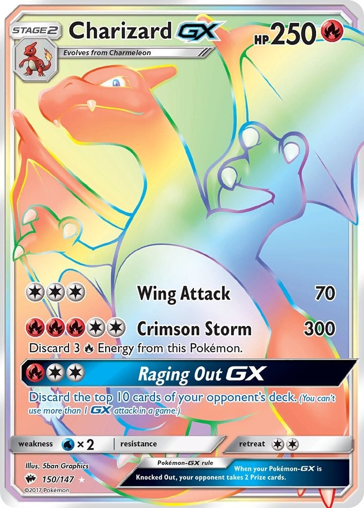 Charizard GX (Secret) (150/147) (SM - Burning Shadows)