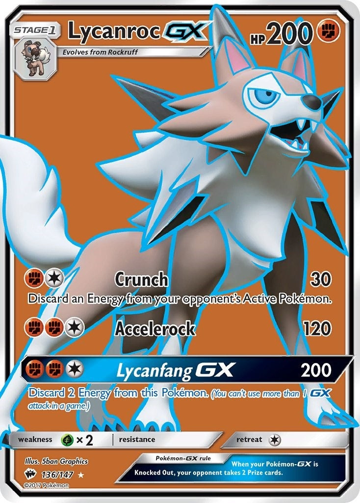 Lycanroc GX Full Art (136/147) [SM03]