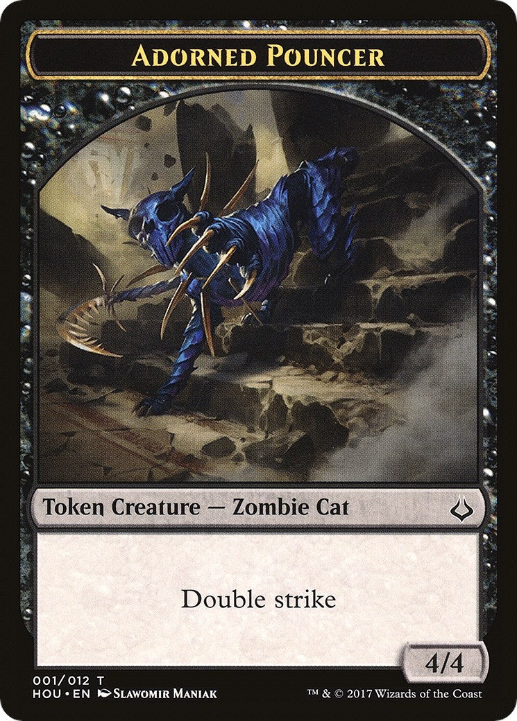 Adorned Pouncer Horse Double Sided Token (1 // 10) [HOU]
