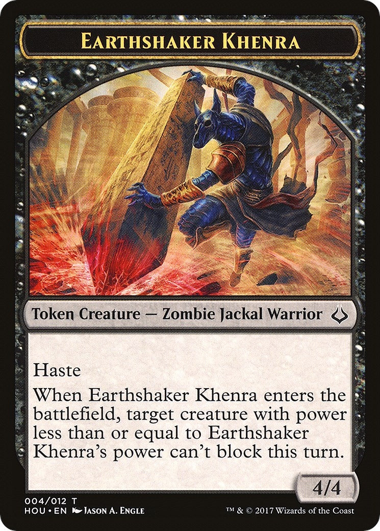Earthshaker Khenra Cat Double Sided Token (4 // 16) [HOU]
