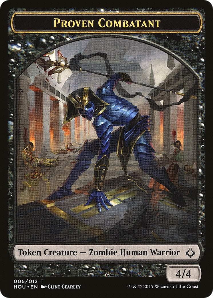 Proven Combatant Cat Double Sided Token (5 // 16) [HOU]