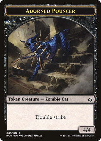 Adorned Pouncer Warrior Double Sided Token (1 // 17) [HOU]