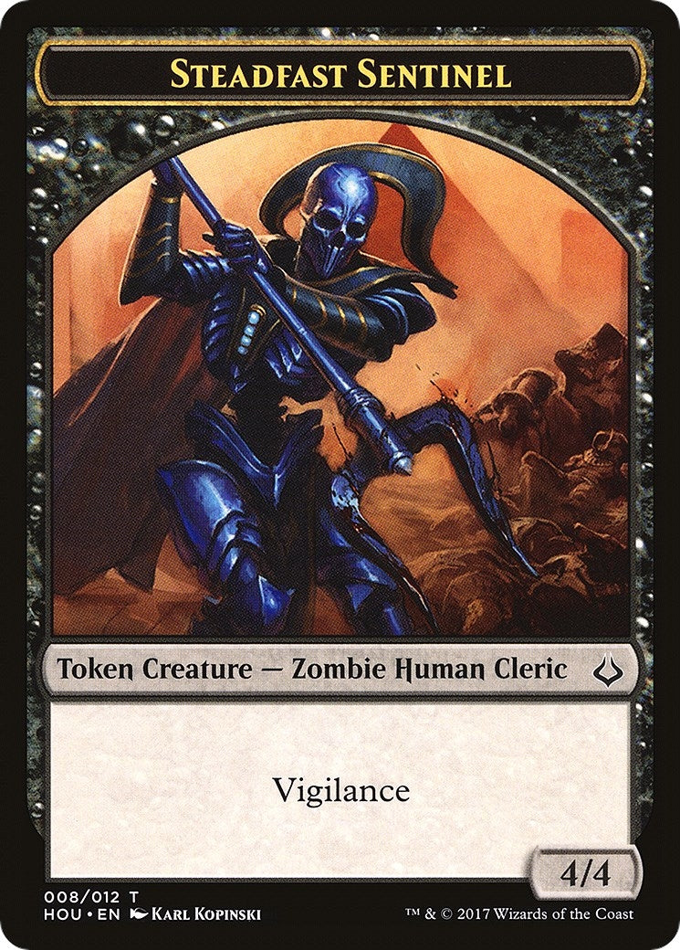 Steadfast Sentinel Zombie Double Sided Token (8 // 20) [HOU]