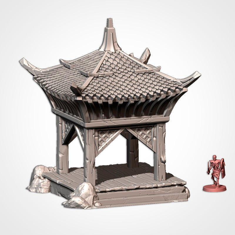 Oriental Buildings 3D printed terrain view 13