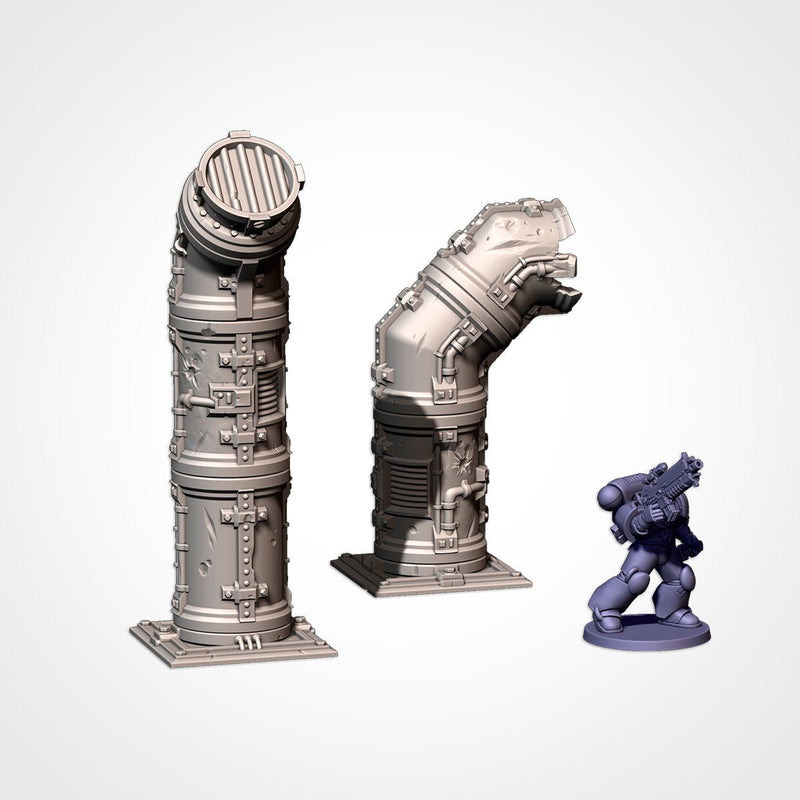 Modular Pipes 3D printed terrain view 13