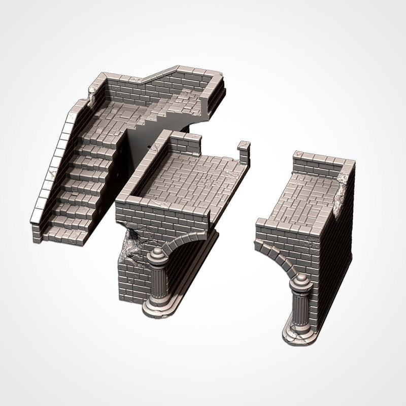 Medieval Bridges 3D printed terrain view 13