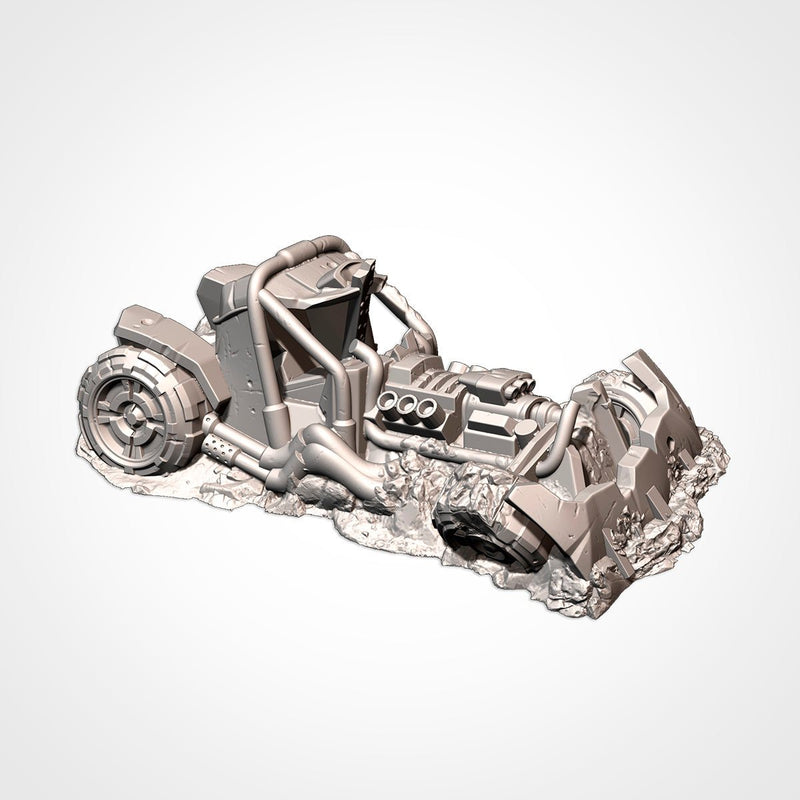Orc Buggies Destroyed 3D printed terrain view 13