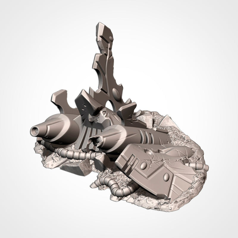 Xenos Crashed Ships 3D printed terrain view 13