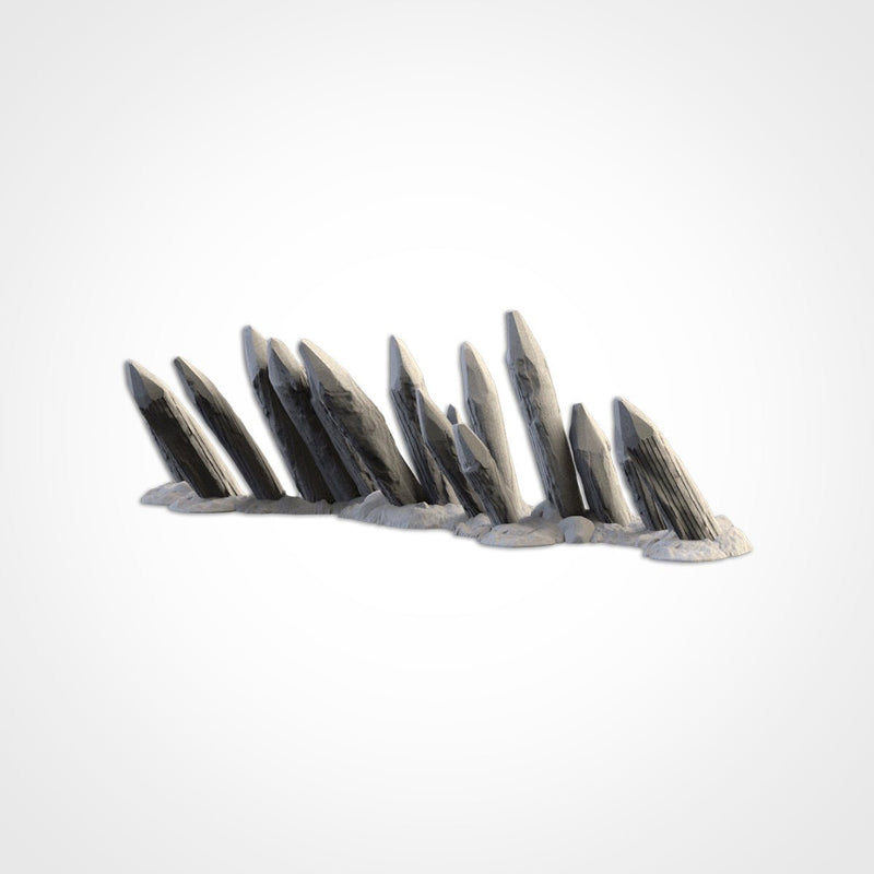 Wooden Fences & Stakes 3D printed terrain view 13