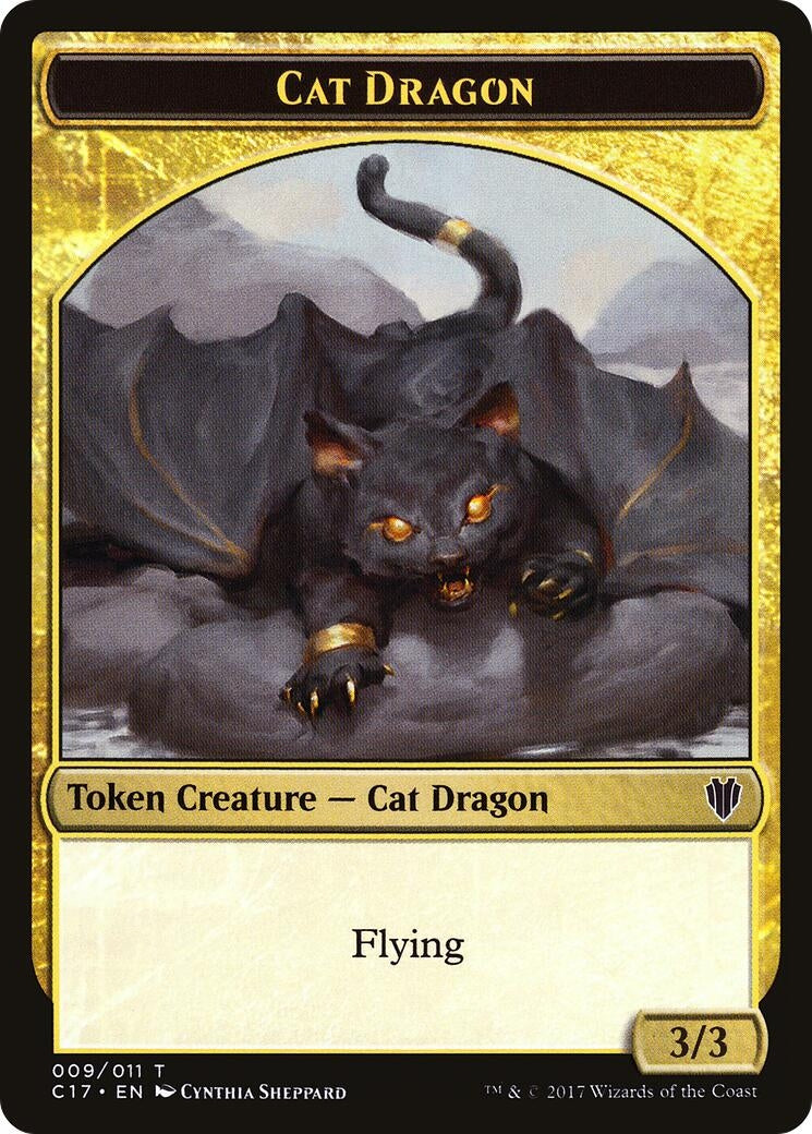 Cat Dragon Dragon 006 Double Sided Token (9 // 6) [C17]