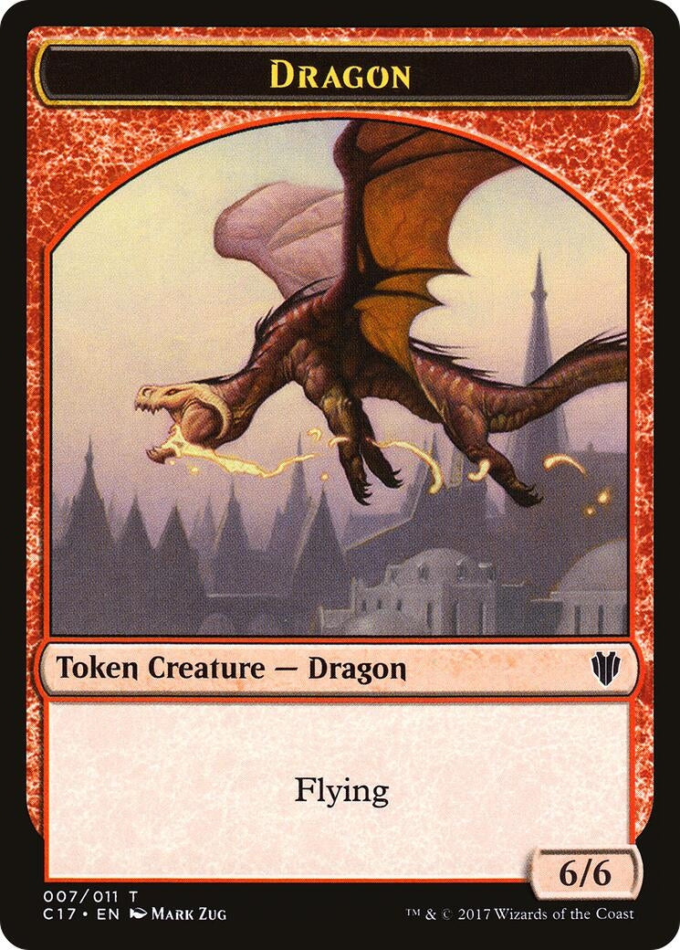 Dragon 007 Gold Double Sided Token (7 // 10) [C17]