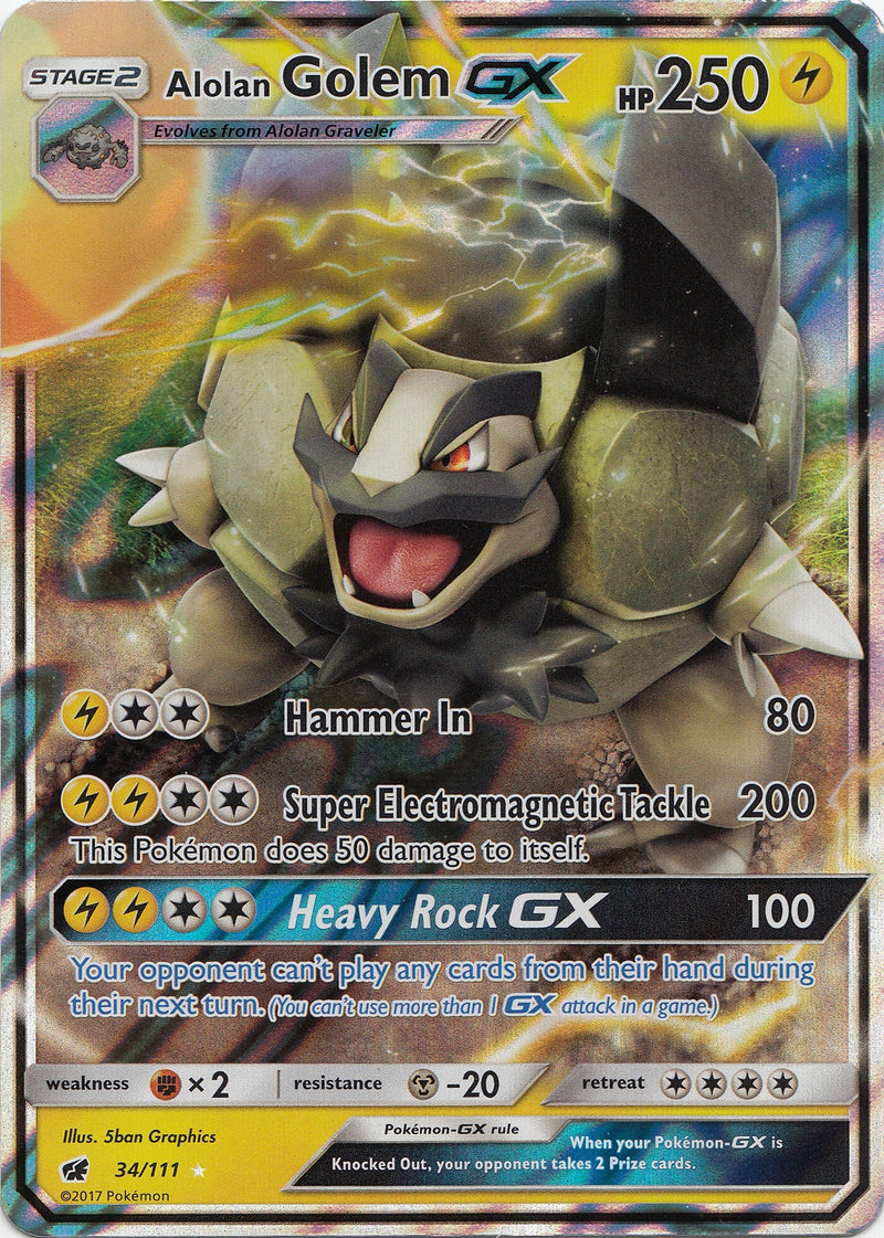 Alolan Golem GX (34/111) [SM04]