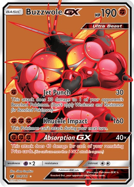 Buzzwole GX Full Art (104/111) [SM04]