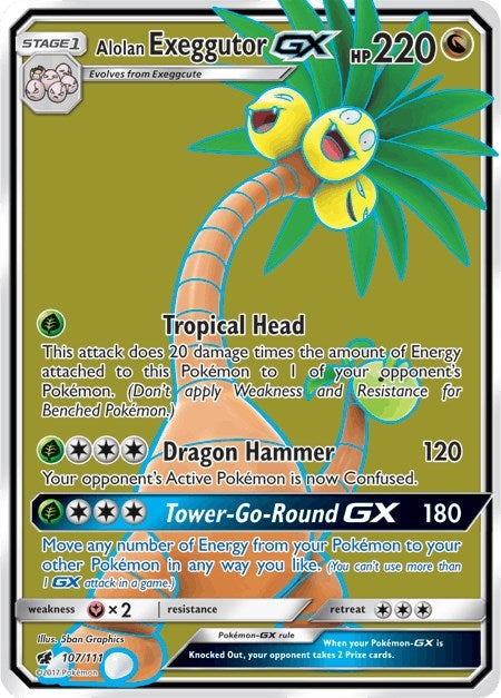 Alolan Exeggutor GX Full Art (107/111) [SM04]