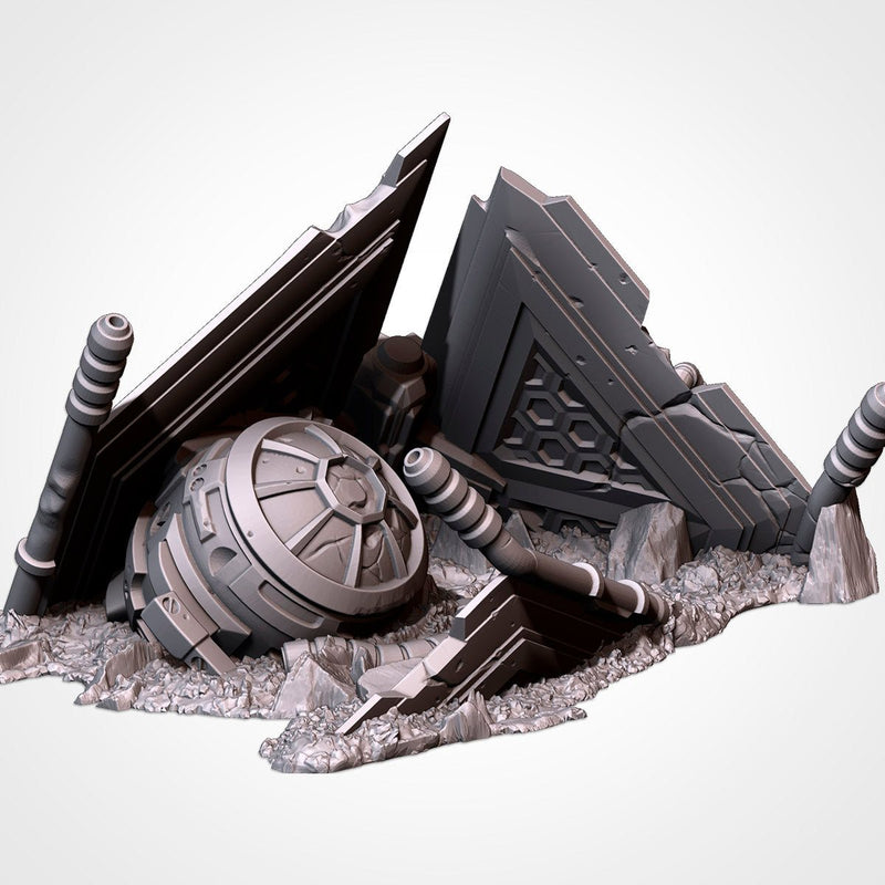Crashed Spaceships 3D printed terrain view 14