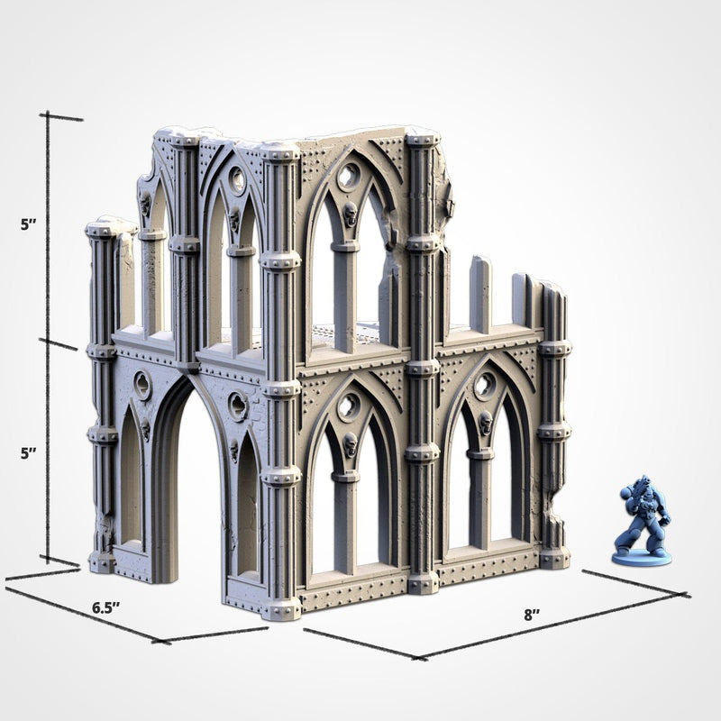 Cathedral Ruins 02 3D printed terrain view 14