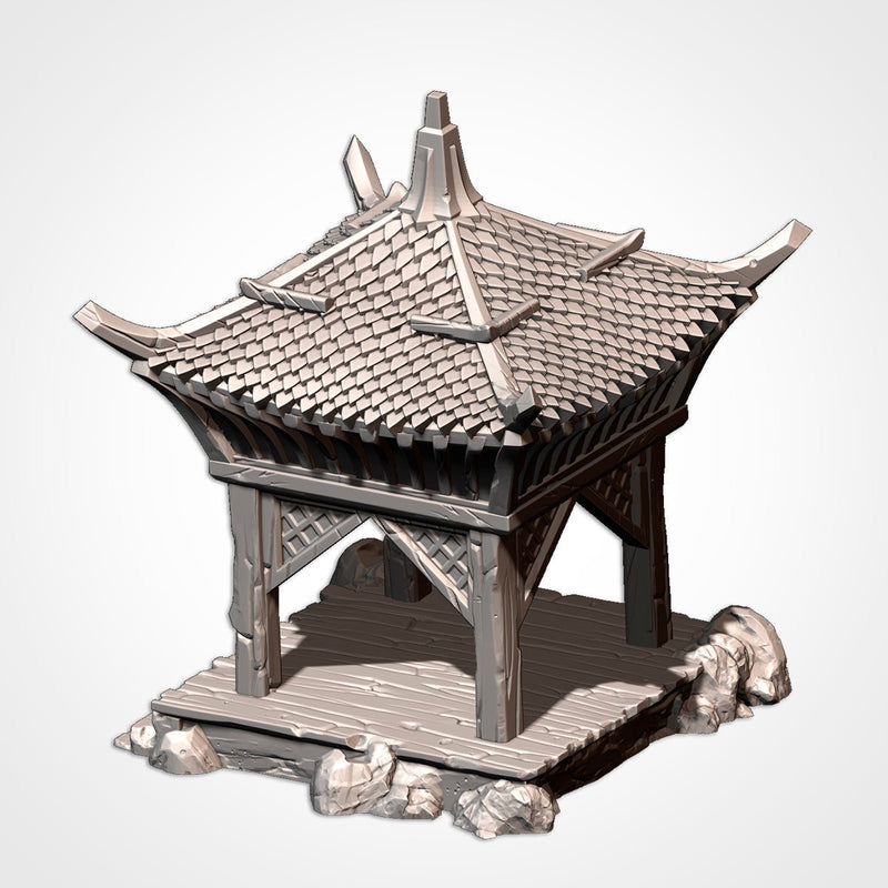 Oriental Buildings 3D printed terrain view 14