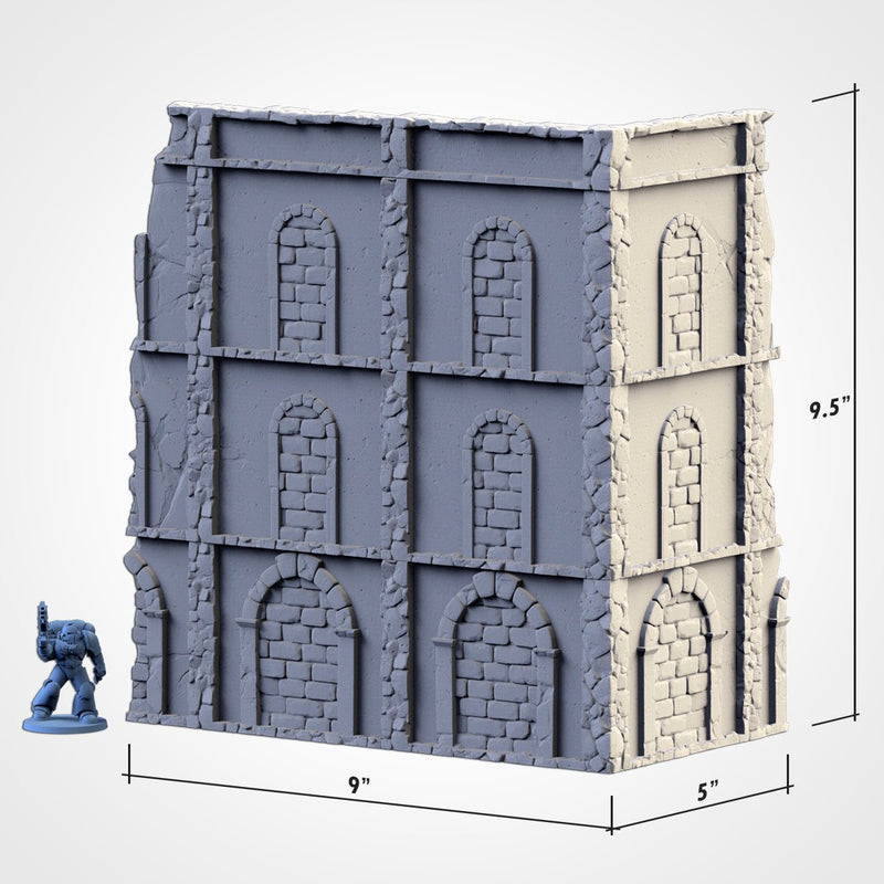 Classic Ruins WTC Set 01 3D printed terrain view 14