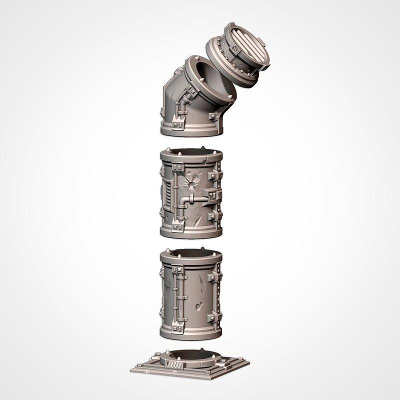 Modular Pipes 3D printed terrain view 14