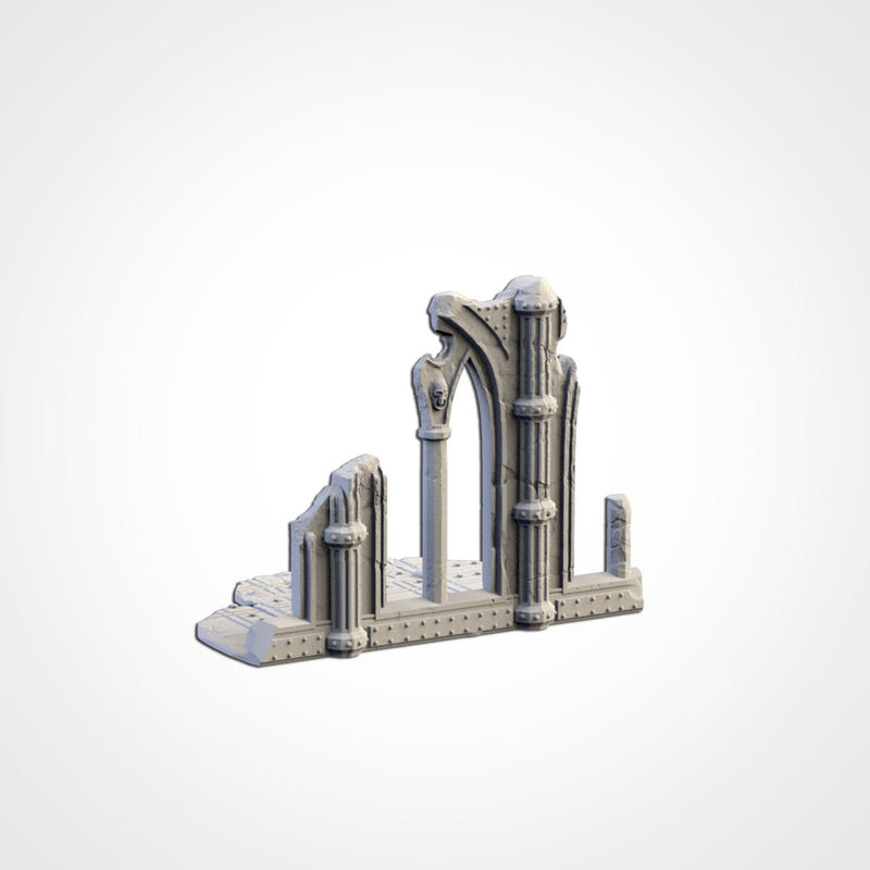 Cathedral Ruins 01 3D printed terrain view 14