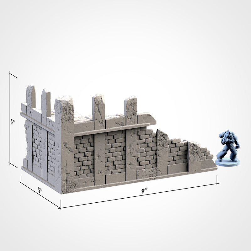 City Ruins WTC Set 01 3D printed terrain view 14