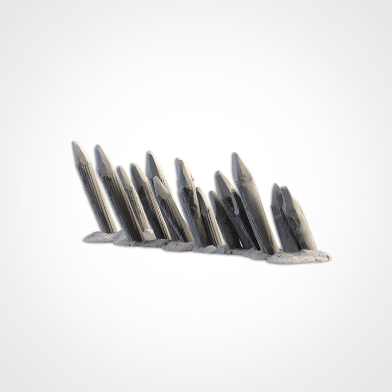 Wooden Fences & Stakes 3D printed terrain view 14