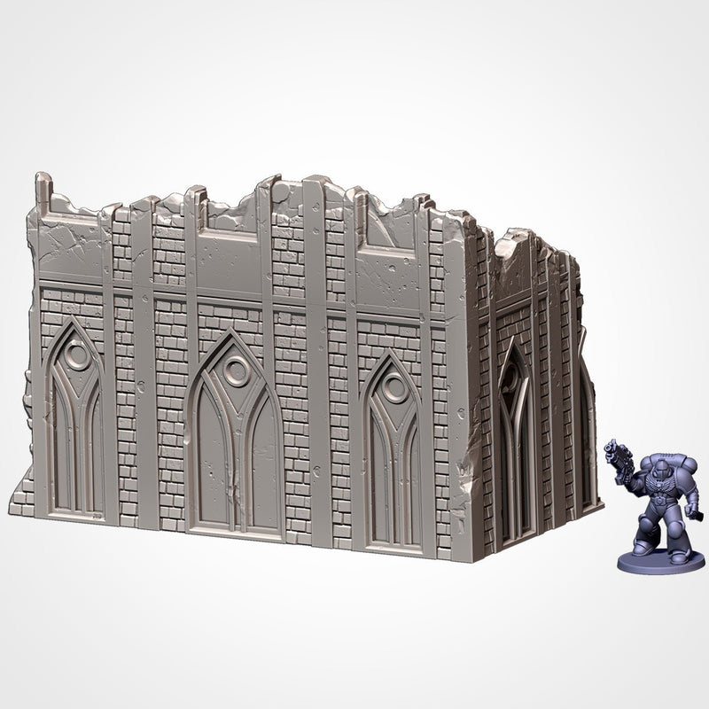 City Classic Ruins GW 10th 3D printed terrain view 14