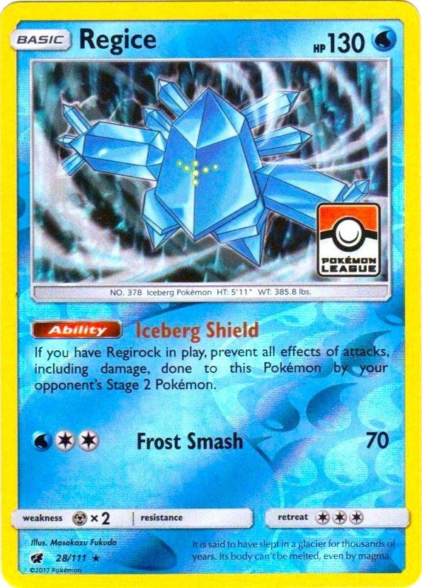 Regice 28 111 Pokemon League (028/111) [PR]