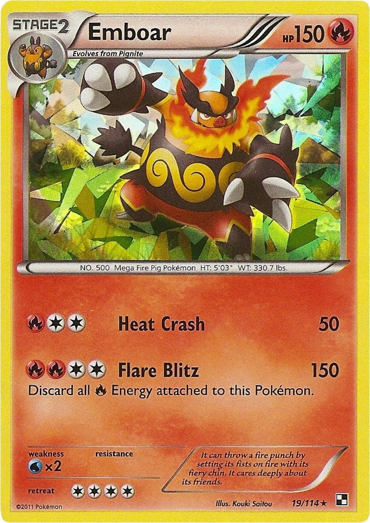 Emboar - 19/114 (Cracked Ice Holo) (019/114) (Deck Exclusives)